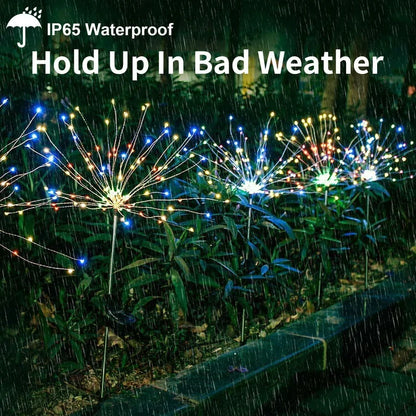 Waterproof Solar Garden Fireworks Lights