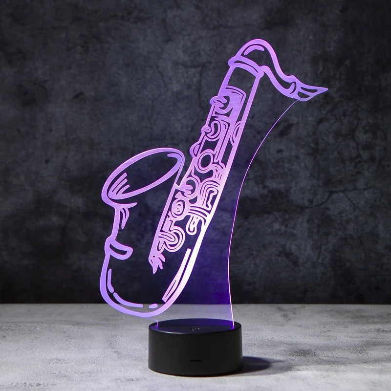 Saxophone 3D Illusion Lamp
