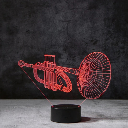 Trumpet 3D Illusion Lamp