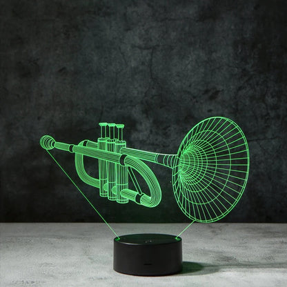 Trumpet 3D Illusion Lamp